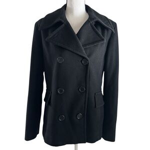 Pacific Trail Wool Blend Black Pea Coat Size 16